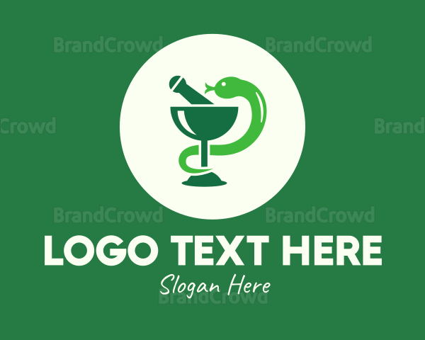 Green Mortar &Goblet Snake Logo