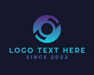 Digital Tech Letter O logo design