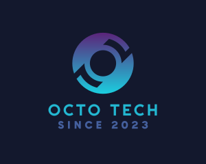 Digital Tech Letter O logo design