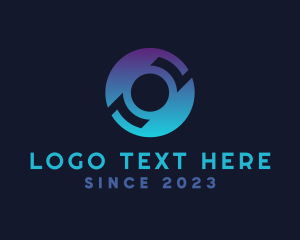 Application - Digital Tech Letter O logo design