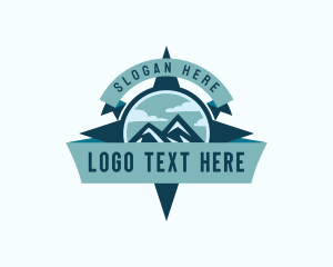 Trekking - Compass Outdoor Navigation logo design