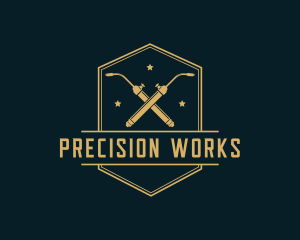 Hipster Welder Fabrication logo design