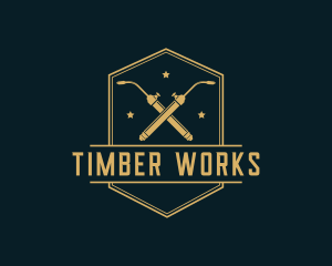 Hipster Welder Fabrication logo design