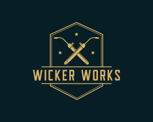 Hipster Welder Fabrication logo design