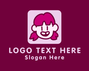 Young Girl Kid Logo