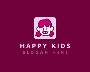 Young Girl Kid logo design