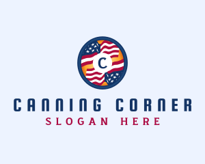 Veteran American Flag logo design