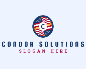 Veteran American Flag logo design