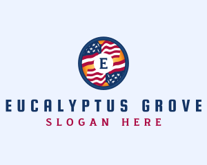 Veteran American Flag logo design