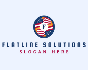 Veteran American Flag logo design