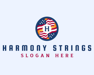 Veteran American Flag logo design