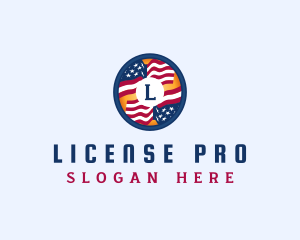 Veteran American Flag logo design