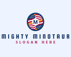 Veteran American Flag logo design