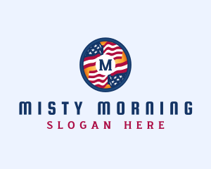 Veteran American Flag logo design