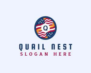 Veteran American Flag logo design