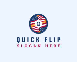 Veteran American Flag logo design