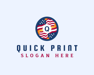 Veteran American Flag logo design