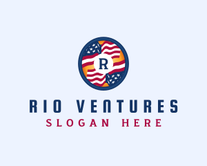 Veteran American Flag logo design