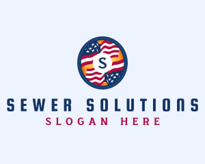 Veteran American Flag logo design