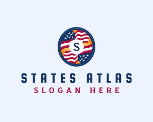 Veteran American Flag logo design