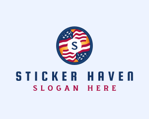 Veteran American Flag logo design