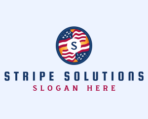 Veteran American Flag logo design