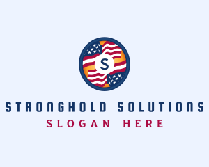 Veteran American Flag logo design