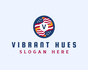 Veteran American Flag logo design