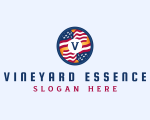 Veteran American Flag logo design