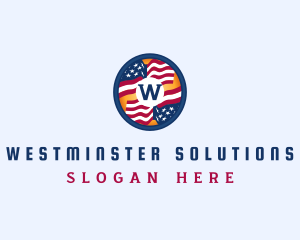 Veteran American Flag logo design