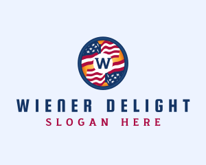 Veteran American Flag logo design