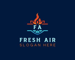 Fire Ice Air Conditioning logo design