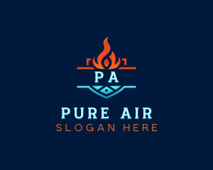 Fire Ice Air Conditioning logo design