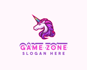 Rainbow Gaming Unicorn logo design