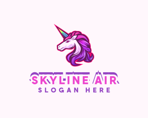 Player - Rainbow Gaming Unicorn logo design