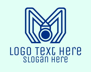 Awarding - Modern Blue Medal logo design