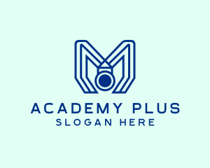 Modern - Modern Blue Medal logo design