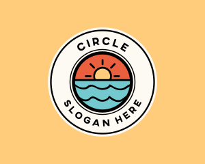 Sun Ocean Wave Logo