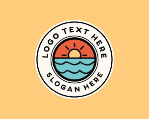 Sun Ocean Wave Logo