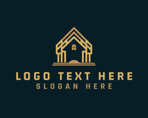 Home Repair - House Architecture Roofing logo design