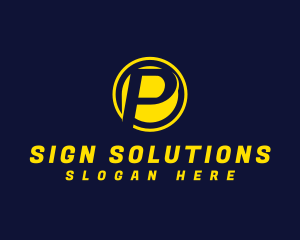 Signage - Round Professional Signage logo design