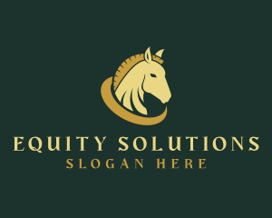 Equity - Gold Horse Equestrian logo design