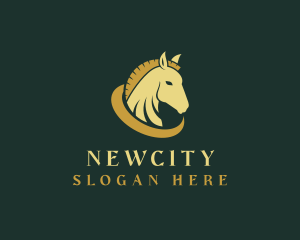 Gold Horse Equestrian logo design