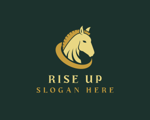 Gold Horse Equestrian logo design