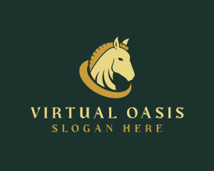 Gold Horse Equestrian logo design