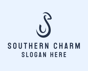 Twisted Hook Company Letter S logo design