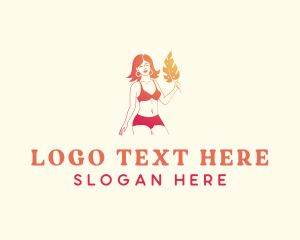 Lingerie - Bikini Leaf Fashion logo design