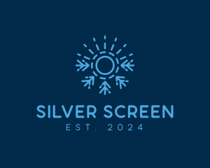 Industry - Blue Sun Snowflake logo design