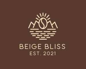 Beige - Mountain Coffee Cafe logo design