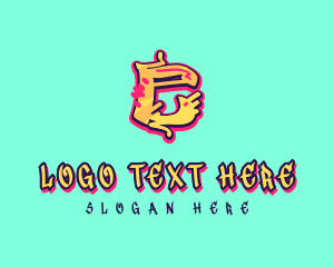 Music Label - Graffiti Art Letter C logo design